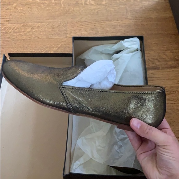 J. Crew size 8 metallic loafers - Picture 4 of 4